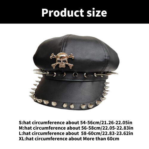Cabbie Hat Skull Painter Hat Baker Boy Hat pour la promenade-L 2