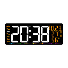 LED Clock With Time Date Alarm And Temperature Display-Orange