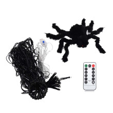 Decoraciones gigantes de arañas para Halloween, decoración LED impermeable para Halloween para uso en interiores y exteriores, 8 modos de