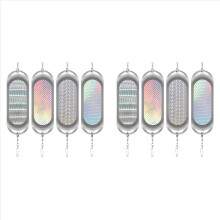 8Pcs Fishing Bait Lure Diving Board Swivel Luminous Planer Board Kokanee Dodger Fishing Flashers Fishing Trolling Tackle