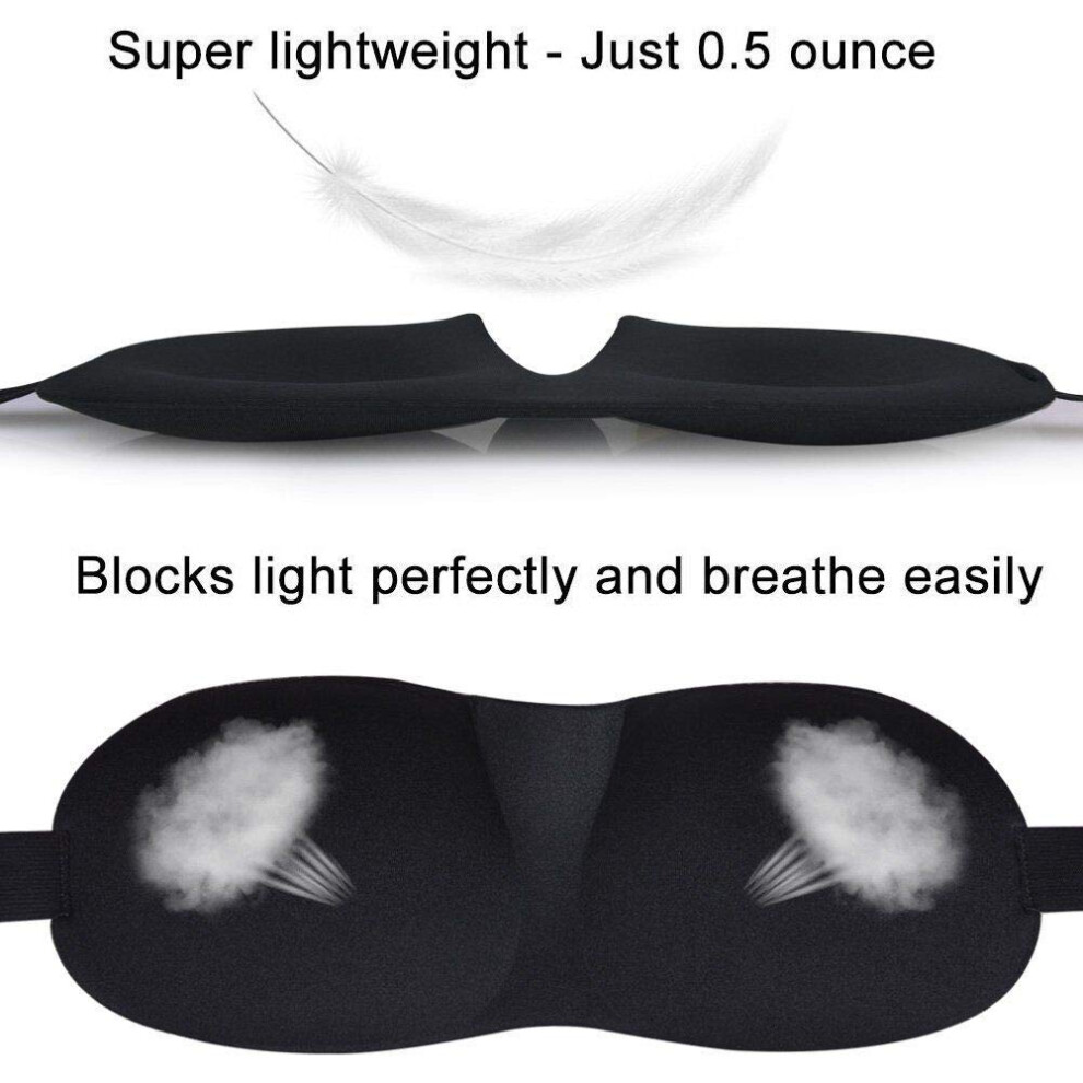 Elevate Your Sleep Experience, 3D Contoured Design Blackout Eye Mask for Sleeping, Comfortable & Soft Travel Accessory for Men and Women, Supports
