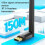 2X USB Bluetooth 5.4 Adapter 150M Bluetooth Dongle for PC Wireless Mouse Keyboard Music Audio Receiver Transmitter 4