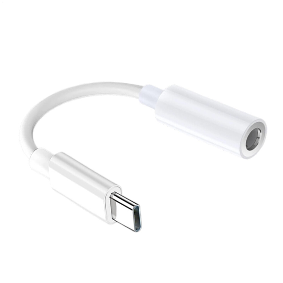 Type C To Aux Cable Usbc To 3.5Mm Audio Adapter Typec Earphone Connector 3.5Mm For Smartphone Tablet Car Stereo White 9365049311076