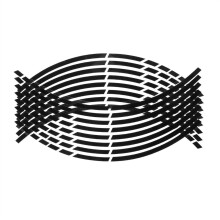 Motorcycle Rim Stickers Waterproof Durable Decals for Kawasaki ZX14R ZZR1400 Z1000 Ninja 1000 Black