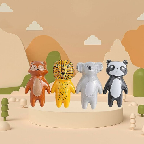 Cute Animal Knobs, Kids Handles Ceramic Knobs for Nursery Drawer Pulls, Enhancing Visual Beauty with Lovely Cupboard Knobs for Bedroom Bathroom Kitche 1