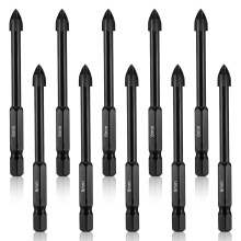 Masonry Drill Bits For Wide Usage, YG6X Alloy With Surface Electroplating For Smooth And Accurate Drilling In Tiles, Glass, Marble, Mirrors, Ceramics,