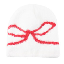 Chapeau en tricot Unique unisexe, chapeau d'hiver, pull-Blanc