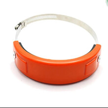 Motorcycle Exhaust Protector 100160mm Round Muffler Guard with Power Boost and Orange Finish