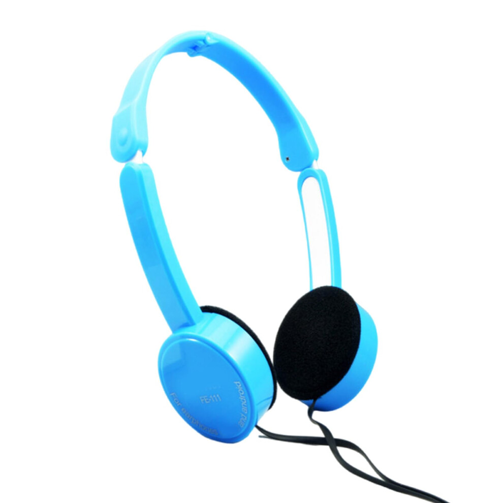 Kids Headphones Over Ear Stereo Headphones With Mic For Kids Foldable 3.5Mm Corded Tablet Blue 9365049310529