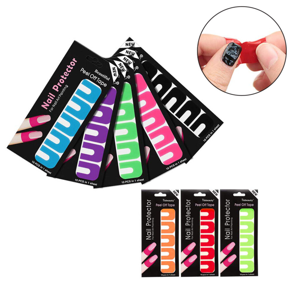 Stamping Manicure Tool, Anti-Overflow Stickers For Disposable Peel Off Cuticle Protection, Nail Polish Protector For Spill-Proof Nail Art Painting