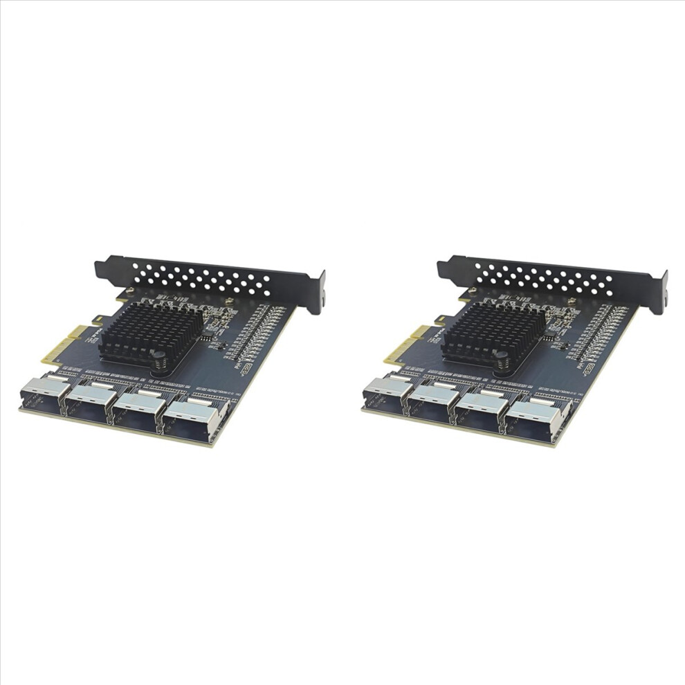 2X Pcie Adapter 4 Ports Sff-8087 To 16-Port Sata3.0 Expansion Card Sata3.0 Controller For Win10/11/2003/Linux 4854166096218