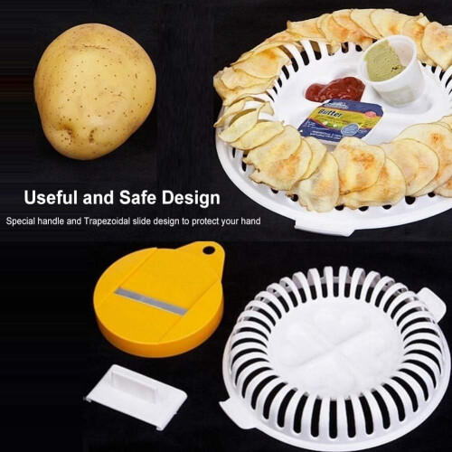 Crispy Chips Microwave Vegetable Maker, Healthy Snack Maker Oil-Free Cooking Versatile Chip Maker for Home Baking Tool, Crispy Chips Suitable for