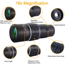 Lightweight Portable Compact Monocular Telescope, Dual Focus Technology for Clear Vision, Carrying Case Included, BAK4 Prism Lens, Waterproof Fog