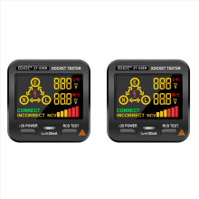 2X -E8ER Socket Tester Smart Voltage Detector Outlet Checker EU Plug