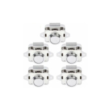 Cabinet Door Catch Featuring Exquisite Workmanship, RV Cabinet Drawer Push Button Locks with Keyless Cupboard Locks Mechanism, Durable Zinc Alloy Latc
