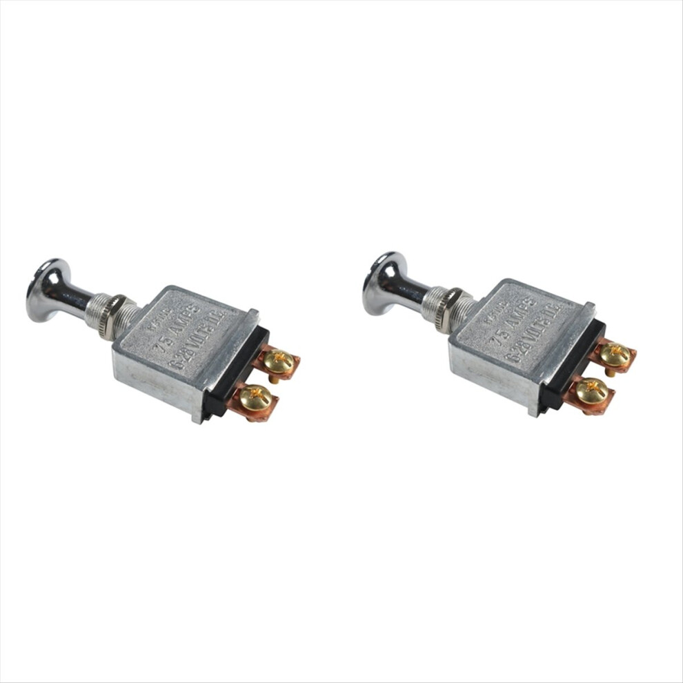 Heavy Duty Push-Pull Switch On/Off 75 Amp 6-28V Dc 2 Position Spst On/Off For Automotive, Trucks 4854166006361