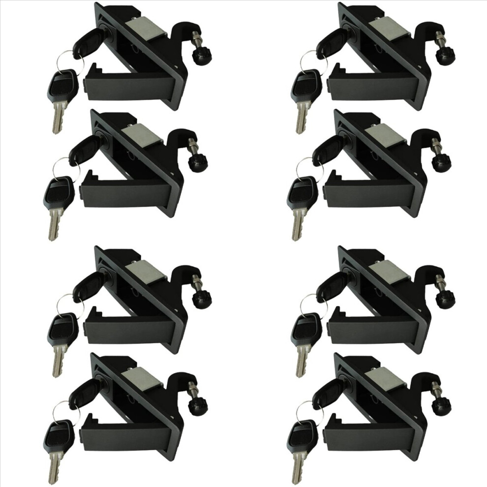 8Pcs Compression Latch Lock Trigger Latch Lock Zinc Alloy Adjustable Lever Hand Operated Compression Latch Flush Black 4854166003742