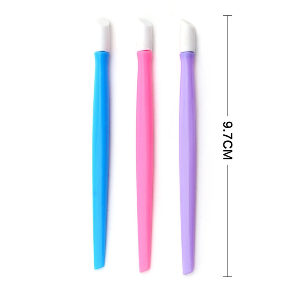 Cuticle Pusher And Nail Cleaner, Professional Quality Tools With Dual Tipped Design, Comfortable Plastic Handle And Brightly Colored Rubber Tips For