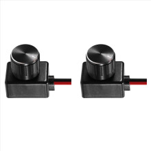 2X Universal 12/24V Low-Volt PMM LED Dimmer Switch with Metal Knob for LED RV Lights Interior Ceiling Lights