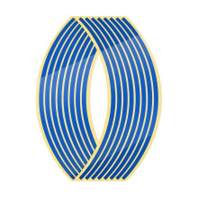 Motorcycle Wheel Rim Stickers Reflective Waterproof Tape for Suzuki GSXR 2501000 Blue