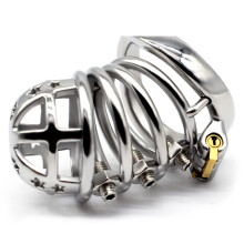 Stainless Steel Penis Cage Chastity Belt With Spikes For Men A40mm CBT BDSM Sex Toy