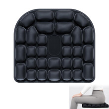 Inflatable Travel Seat Cushion 3D Air Cell Self Inflatable Portable Airplane Car Office Chair Wheelchair Black