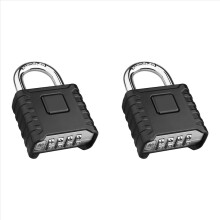 2X Heavy Duty Combination Padlock, Outdoor Padlock, Mechanical Combination Lock for Lockers,Gates(Black)