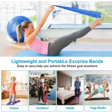 Benzi de antrenament fără latex pentru piele sensibilă, set de benzi elastice de rezistență pentru exerciții de stretching și practică yoga,