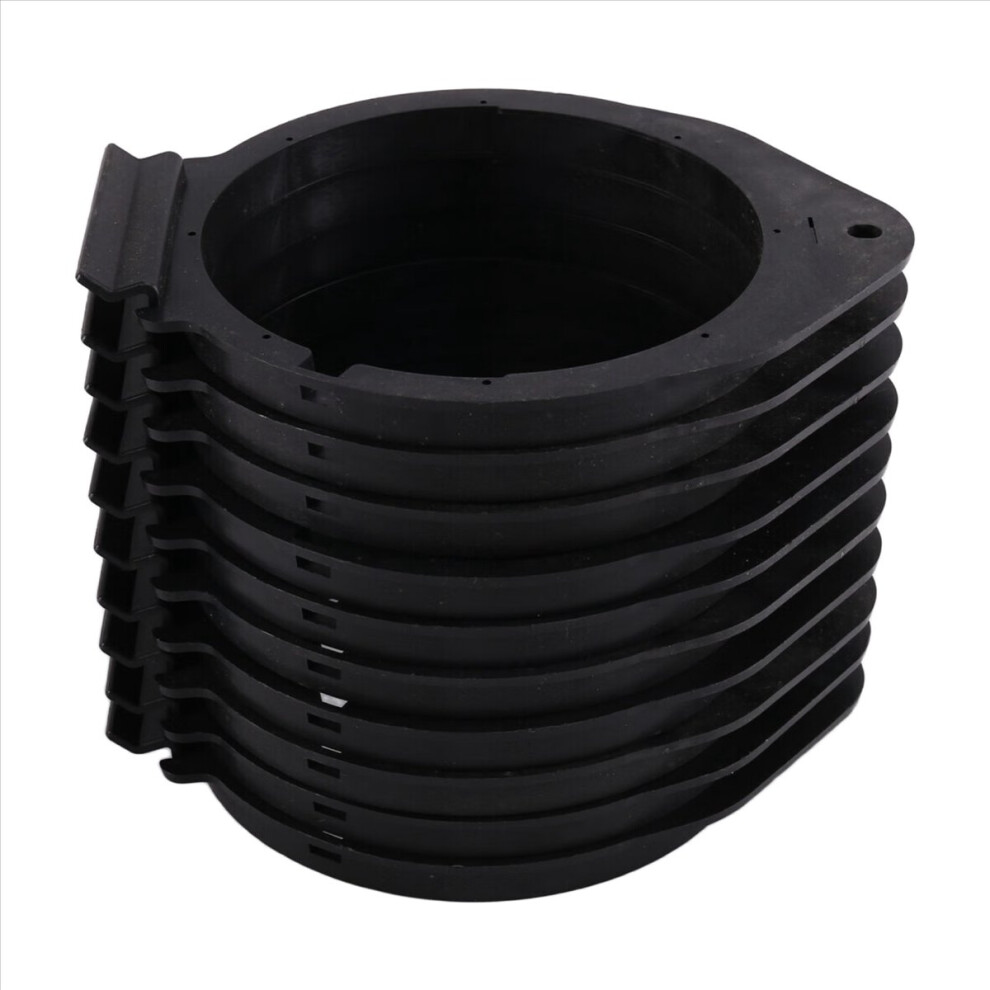 10Pcs 6.5" Car Door Audio Speaker Horn Washer Mounting Adapters Brackets Plates Spacer Ring For Black 4854166010511