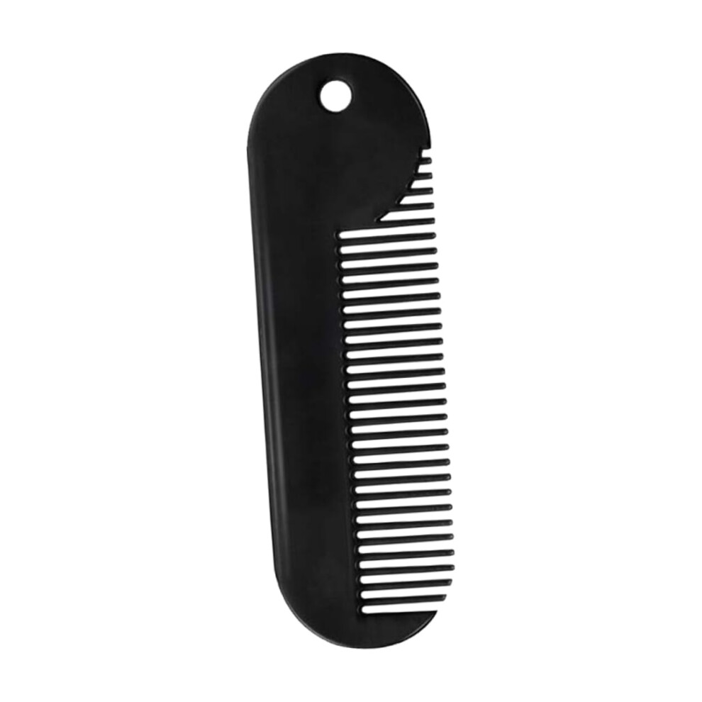 Unisex Wide Tooth Comb Zinc Alloy Sturdy Beard Grooming Tool For Men Portable Hair Styling Accessory