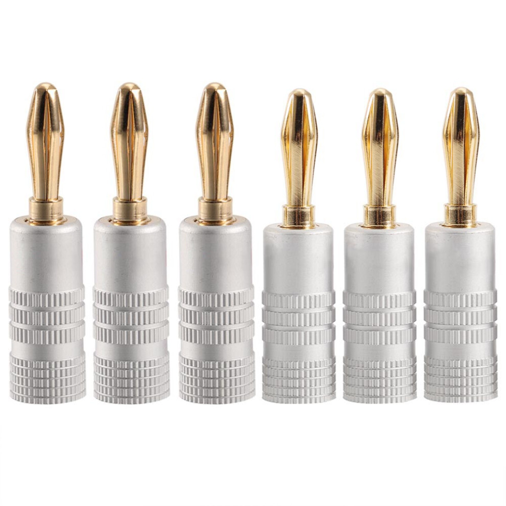 Amp Compatible Plugs Corrosion Resistant Gold Plated Banana Plugs Speaker Wire Connectors Audio Cable Adapters For Home Theater System Accessories Dua-image-OPC-PNTYMKC-NEW