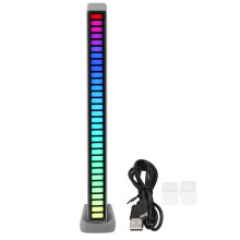 Music Sync LED -valopalkit Ääneen reagoiva RGB-tunnelmavalaistus Säädettävillä nopeusasetuksilla Ladattavalla akulla toimiva USB-lataus
