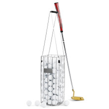 Golf Basket Heavy Duty Golf Ball Collector Holds 140 Balls Large Golf Ball Bucket With Handle