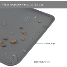 Soluzione per l'alimentazione degli animali domestici: tappetino antiscivolo in silicone per ciotole, resistente al calore, ideale per la casa e i