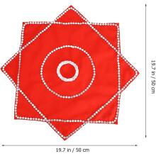 Red Dance Handkerchief, Octagonal Towel For Engaging Dance Performances And Festive Celebrations