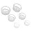 Set di 6 coppette in silicone trasparente per massaggi, uso domestico e spa 6