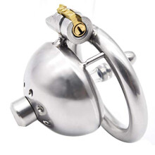 BDSM Chastity Lock Stainless Steel Chastity Cage With Urethra Dilator 50mm For Men Chastity Belt Cock Cage