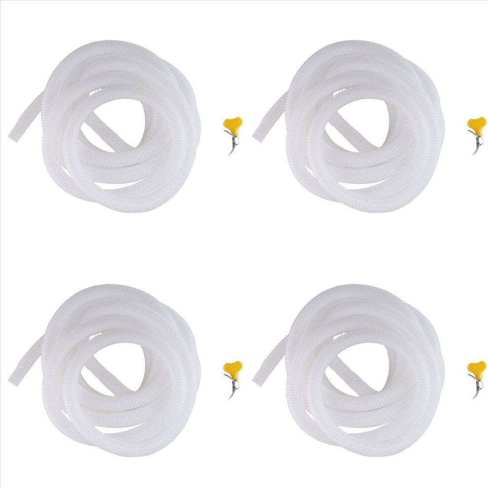 4X Dehumidifier Drain Hose, 13Ft Flexible Drain Hose With Cuttable Rubber Adapter And Connect Clamp, Hose Replacement 4854166002028