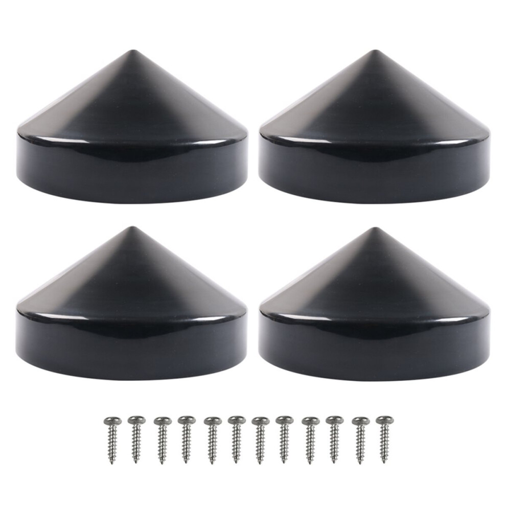 4Pcs Marine Dock Piling Cap Piling Cone 9 X 9 X 4.92 Inch Coned Protective Dock Post Caps Boat Pylon Cone Edge Pole Caps 4854166004060