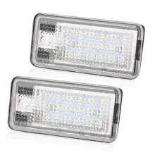 Luz de placa de LED completa para veículos Audi, sem erros no CAN-Bus, lâmpadas de LED branco xenônio super brilhantes compatíveis com