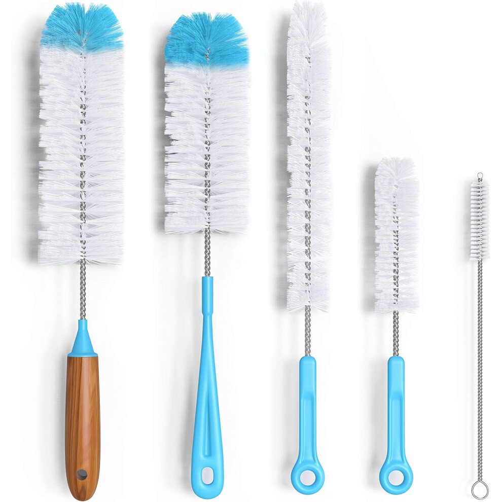 Innovative Bottle Care Kit, A Comprehensive 5-Piece Set With Long Handle Bottle Cleaner, Straw Brush, And More, Offering Food Grade Bristles And Stain