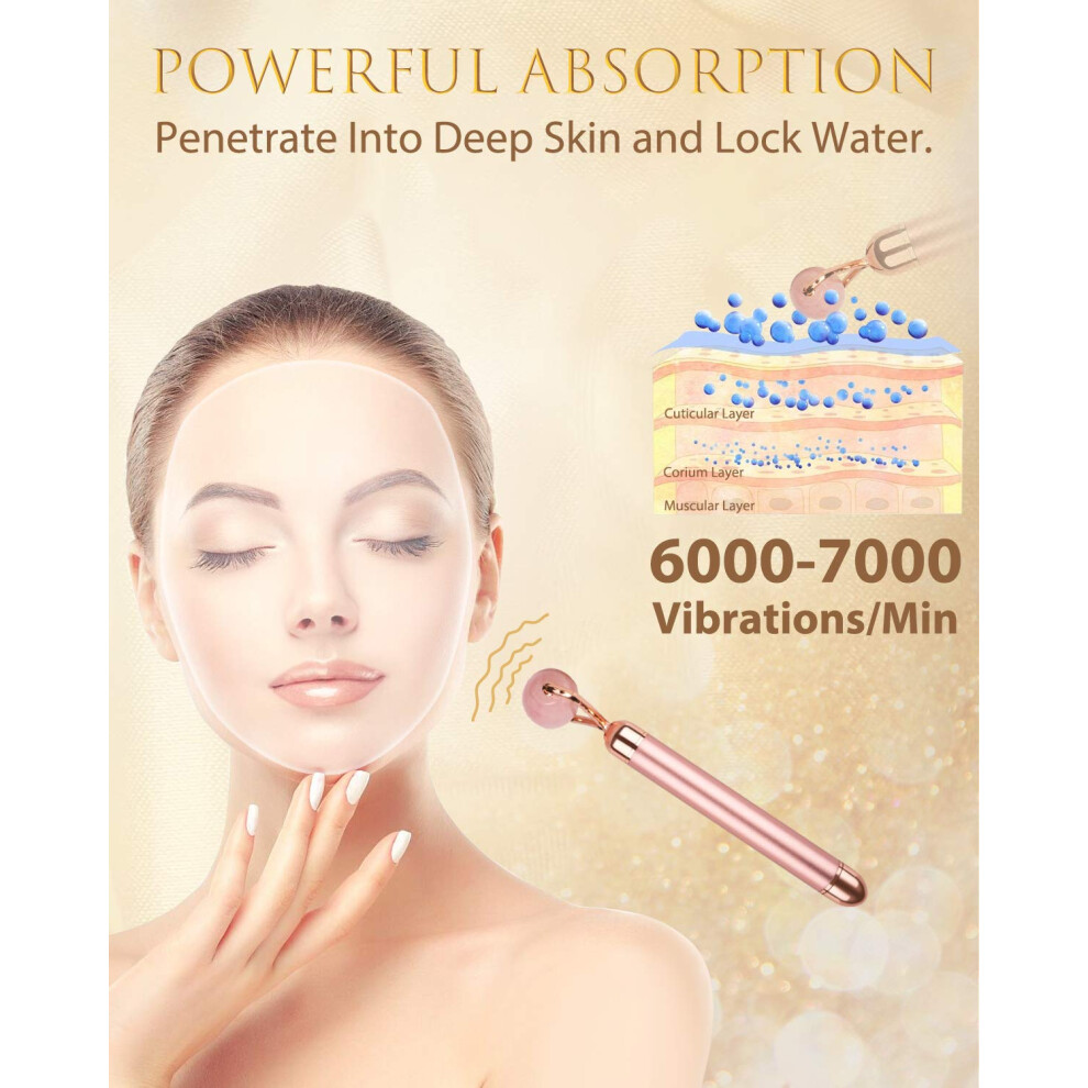 Pink Jade Roller: Self-Care Gift, Radiant Revitalization - Dual-Ended Design For Enhancing Skincare Absorption, Energized Skin At Home