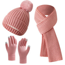 Ensemble d'accessoires d'hiver unisexe, chapeau chaud,-pinka