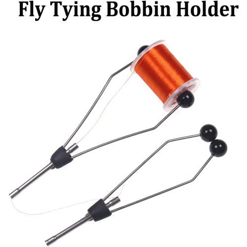 Fly Tying Bobbin Holder Bobbin Threader Ceramic Feet Adjustable Fly Tying Tool For All Spool Sizes Flies Making 1