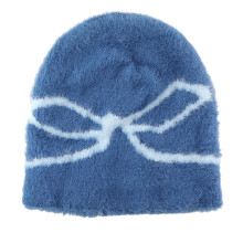 Bonnet en tricot, bonnets, pull, casquettes de crâne-S bleu