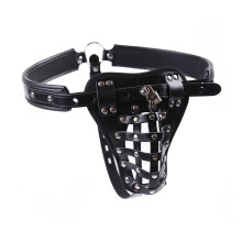 Locking Cock Cage Chastity Belt For Men Black One Size Body Restraints Male Sex Toys Harness