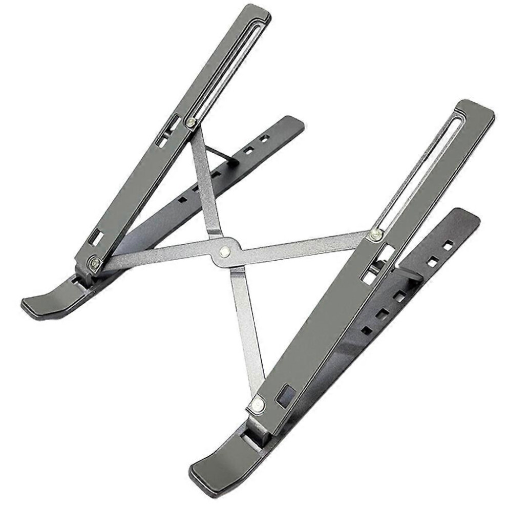 (As Show, ) Laptop Stand, Laptop Holder Riser Computer Tablet Stand, Adjustable Full Silica Gel Aluminum Foldable Portable Holder Silver 033573764888