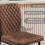 AINPECCA (2pcs, brown(suede)) Bar Stools Set Bar Chairs 2