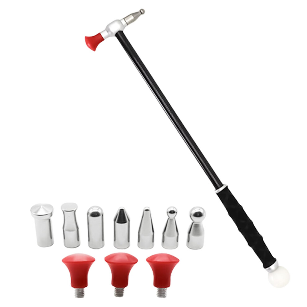 Car Dent Tool With Interchangeable Tips, Aluminum Paintless Dent Removal Hammer Set 9365049315036