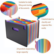 Accordian File Organizer For Portable Paper Documentation, Letter Size Concertina File With Expandable Tabs, A4 Paper Storage Legal Size Document